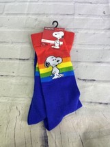 Peanuts Snoopy Novelty Mens Crew Socks 1 Pair Shoe Size 8-12 Sock Size 1... - £8.19 GBP