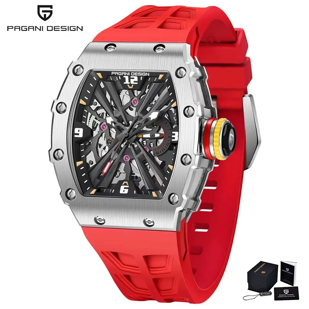 New Men&#39;s Quartz Watches VH65 Movt Skeleton Dial 100M Waterproof Sport R... - $281.14