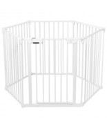 6 Panel Wall-mount Adjustable Baby Safe Metal  Fence Barrier-White - Col... - $2,775.97 MXN