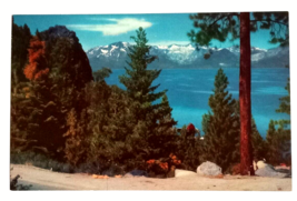 Mt Tallac &amp; Cave Rock Lake Tahoe Nevada UNP Mirro Krome Frasher Postcard 1950s - £11.79 GBP
