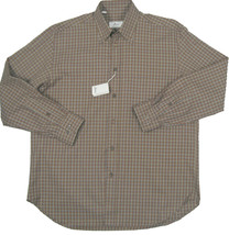 NEW $575 Brioni Cotton Buttondown Shirt!  Large  Brown Plaid  *Cut Roomy* - £156.61 GBP