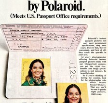 Polaroid 1 Minute US Passport Photo 1979 Advertisement Vintage Camera DWKK7 - £23.88 GBP