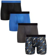 Reebok Men&#39;s Boxer Briefs - 4 Pack Soft Performance Boxers for Men with ... - $26.01+