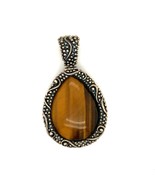 Vintage Sterling Signed 925 WK Whitney Kelly Tiger&#39;s Eye Stone Designer ... - $74.25