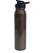 Pure copper Black Plastic Lid water bottle 1000 ml jointless plain bottle - €21,34 EUR