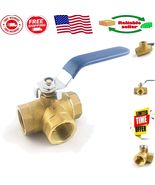 Versatile 3-Port L-Port Ball Valve - Chrome Ball and Adjustable Gland De... - $437.59 MXN