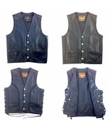 Milwaukee Leather Men Biker 4 Snaps Front Vest, Inside Gun Pocket, Black... - $1,881.55 MXN+