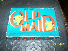 1936 Milton Bradley OLD MAID Card Game Complete in Box - £19.92 GBP