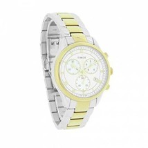 Timex T2P409 Women&#39;s Dress Chronograph Two-Tone Stainless Steel Date Watch - £47.95 GBP