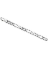 Dubai Collections figaro chain 5mm 14k White Gold Necklace - £215.30 GBP