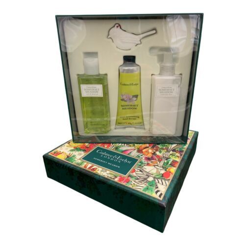 CRABTREE & EVELYN Somerset Meadow 4 pc Boxed Gift Set Full Size Products DISCONT - $118.79