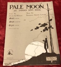 1920 Vintage Sheet Music Pale Moon An Indian Love Song Concert Edition Piano - $14.80