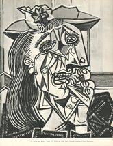 PABLO PICASSO La femme qui pleure 12.25" x 9.5" Offset Lithograph 1971 P... - $27.72