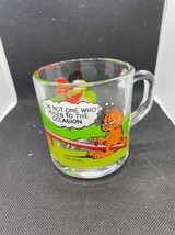 Vintage Garfield Mug Coffee Cup Jim Davis 1978 McDonalds Clear Glass Mug - £6.20 GBP