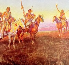 Native American&#39;s Wireless Charles Russell Western 1980 Greeting Card E59 - $24.99