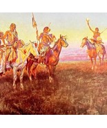 Native American&#39;s Wireless Charles Russell Western 1980 Greeting Card E59 - £19.65 GBP