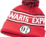Harry Potter Beanie Hogwarts Express Bobble Hat Platform Badge - $20.04