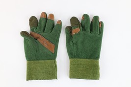 Vtg 70s Morris Feel Gloves Distressed Wool Leather Hunting Gloves Green ... - $909.37 MXN