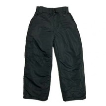 Black Adjustable Lined Warm Winter Ski Snow Pants Snowsuit by Athletech Size 6/7 - £17.25 GBP