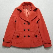 XXI Coat Womens Medium Orange Jacket Pockets Buttons - €16,10 EUR
