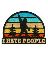 XMJY I Hate People Patch, Sasquatch Bigfoot Embroidered Hook and Loop Pa... - $20.78