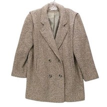 Vtg Forecaster Tweed Double Breasted Wool Blazer Coat Size 13/14 L - $59.40