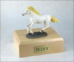 Horse White Figurine Funeral Cremation Urn Available in 3 Diff. Colors &amp;... - £133.39 GBP+