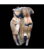 Two Graces nude female girls torso wall Sculpture - $75.24