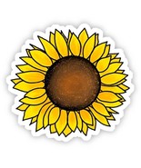 Yellow Sunflower Print Vinyl Sticker - £3.05 GBP