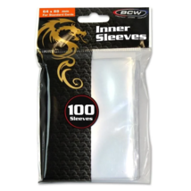 20 packs of 100 (2000) BCW Clear Standard Sized Regular Inner Card Sleeves - £24.32 GBP