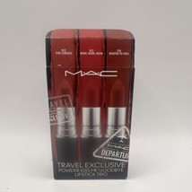 MAC Travel Exclusive Powder Kiss Me Goodbye Lipstick Trio - NEW - £23.80 GBP