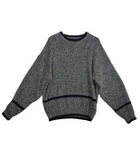 Vintage 80s-90s Brittania Men&#39;s XL Gray Black Stripe Knit Sweater Baggy ... - $37.05 CAD
