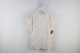 Deadstock Vintage 70s Streetwear Womens Large All Over Print Boat Anchor T-Shirt - £35.48 GBP