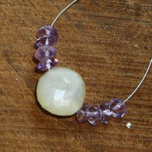 Moonstone Faceted Round Amethyst Beads Briolette Natural Loose Gemstone ... - £2.34 GBP