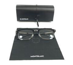 Montblanc Eyeglasses Frames MB0243O 001 Shiny Black Silver Extra Large 5... - $197.99