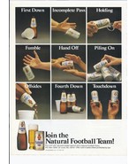 1979 Natural Lite Beer Print Ad Vintage Football 8.5&quot; x 11&quot; - £15.09 GBP