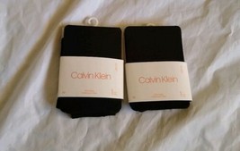 Calvin Klein Girl&#39;s 2 Black Tights Collants Pour Filles Size M(6-8) - £19.83 GBP