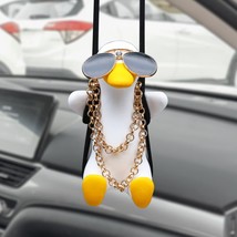 Rear View Mirror Ornament Pendant Hanging Car Auto Decorations Decor Swing Duck - £13.97 GBP