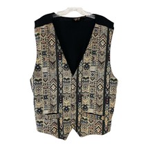 Vintage Thums Up for Him Men&#39;s Vest XL – Southwestern Tapestry Print, Co... - $34.85