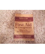 2 VINTAGE BOOKLETS MCKESSON&#39;S; FIRST AID WHAT TO DO WHILE WAITING FOR TH... - £5.45 GBP