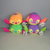 NEON STITCH Disney Tsum Tsum 6&quot; Plush Toy Lot Set of 4 Glows in Blacklig... - $14.98