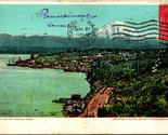 Maxicard Aerial Tacoma Washington Phostint UDB Tacoma to Paris 1907 Post... - $4.90