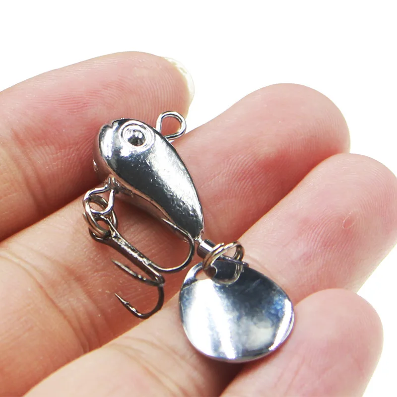 Silver Hard Lure 1PCS 8.5g Metal VIB Fishing Lure Spinner Sinking Rotating Spoon - £23.75 GBP