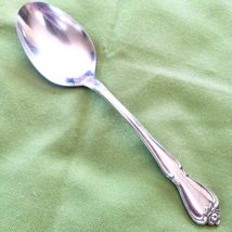 Arbor Rose-True Rose Soup Spoon Oneida Ltd. Stainless Flatware 6 7/8&quot; #72340 - £4.65 GBP