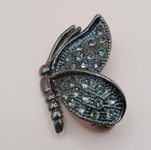 Vintage Rhinestone Butterfly Pin - $380.72 MXN