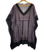 Panos Emporio Swimsuit Cover Up Bathing Suit Black Sheer Large / XL Ponc... - $54.33 CAD