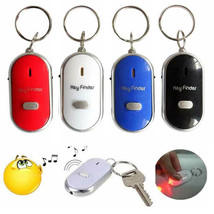 4 Pc Key Finder Locator Anti Lost Keys Keychain Tracker Whistle Sound Le... - £35.16 GBP