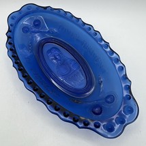 Vintage EAPG Imperial Glass Oval loves Request is Pickles Dish Cobalt Blue 9&quot; - $28.04