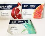 3 Lune+Aster 5 Minute Rescue Sheet Masks - HYDRATE, SOOTHE, DETOX 2.4oz ... - $18.80