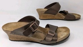 Papillo By Birkenstock Dorothy Wedge Sandal Heels Brown Women&#39;s Size 40 ... - $59.39